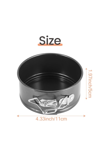 Xurunkeji 4 İnç Mini Yaylı Kalıp Seti - Mini Cheesecake'ler, Pizzalar Ve Kişler İçin 4 Parçalı Küçük Yapışmaz Cheesecake Kalıbı Siyah Xurunkeji 4 İnç Mini Yaylı Kalıp Seti - Mini Cheesecake'ler, Pizzalar Ve Kişler İçin 4 Parçalı Küçük Yapışmaz Cheesecake Kalıbı Siyah