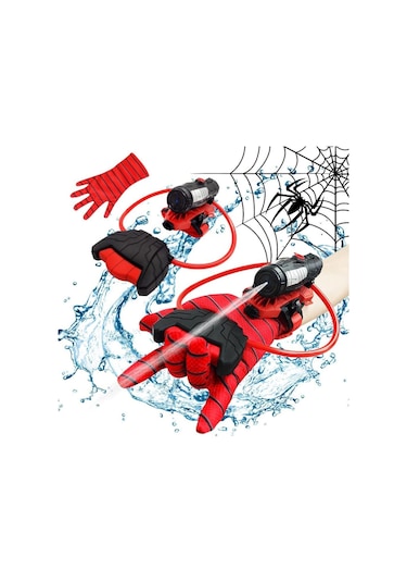 Su Atan Oyuncak Örümcek Adam Eldiven Su Tabancası 130 Ml Depolu 13 Cm.