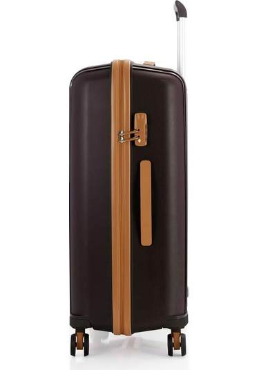 Mçs Bavul Büyük Ve Kabin 2li Set Silikon Valiz V305 Kahve/şamp Kahverengi