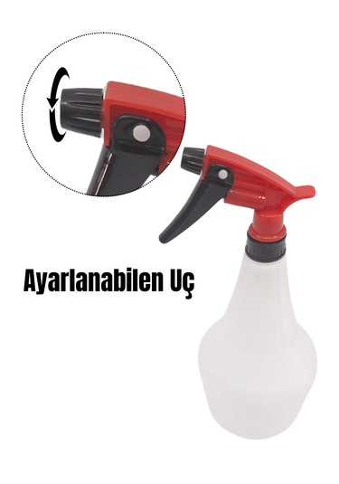 Kimyasal Dayanıklı Sprey Şişe 1 Lt Kırmızı Sıvı Püskürtme 4 Adet