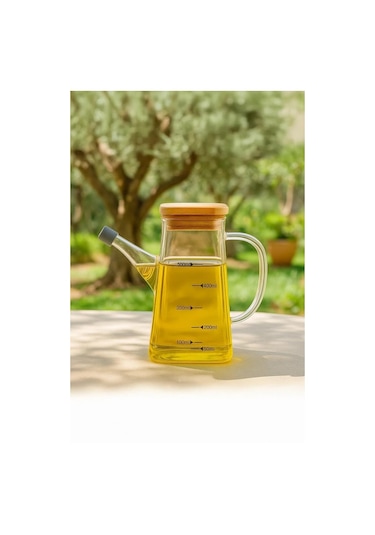 Bambum Rafa - Bambu Kapaklı Yağdanlık 550ml Bambu
