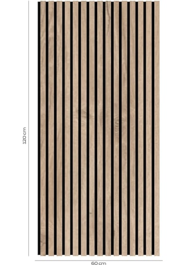 Akupanel 60x120 Cm Flex Meşe Dekoratif Akustik Ahşap Duvar Paneli Meşe