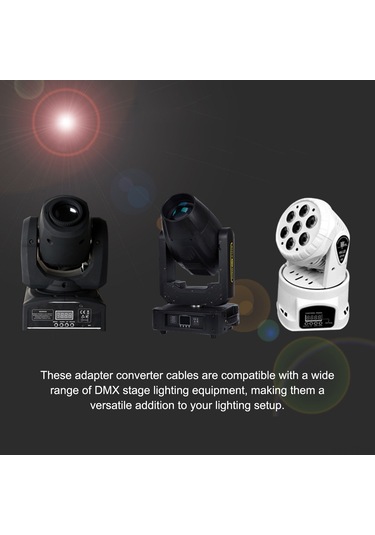 Yifomall Dmx Sahne Işık Sinyali Aktarımı İçin 5 Pin Xlr Erkek/dişi Rj45 Adaptör Kablosu Seti 2 Adet 0.5m Siyah Ethernet Konvertörü Diğer