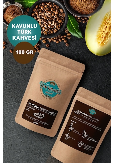 Tarihi Yarımada Kahvecisi Taze Çekilmiş Orta Kavrulmuş ve Öğütülmüş Kavunlu Türk Kahvesi 100 G