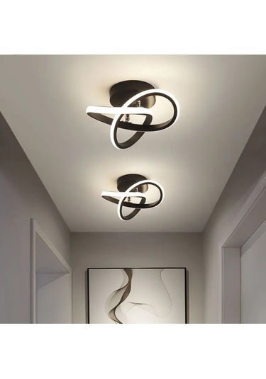 Yonlux Tavan Led Avizesi, Koridor İçin Led Lamba 462866841 Siyah