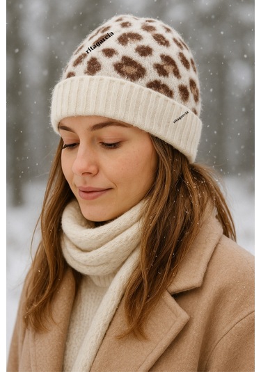 Ritagarcia Premium Soft Leopar Bere Ekru Leopar