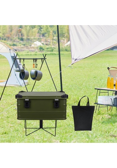 Homyl Katlanabilir Soğutucu Standı Piknik Için L-siyah L Siyah