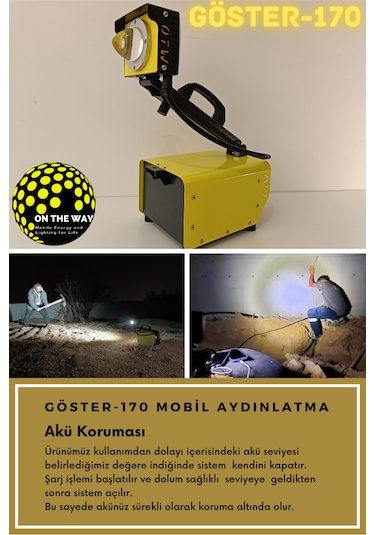 Göster 170 Taşınabilir Mobil Aydınlatma Ünitesi El Tipi Projektör