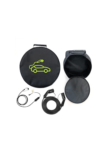 Glanz Elektrikli Araç Şarj Kablosu Taşıma Çantası Yuvarlak
