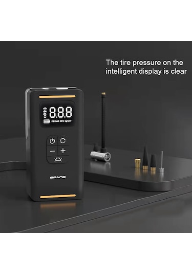 Teltree 7.4v Akıllı Kablosuz Araç Lastik Pompa - Bisiklet Topu Hava Atma, Işık Ve Uyarı Işığı Fonksiyonlu 120w Abs材质