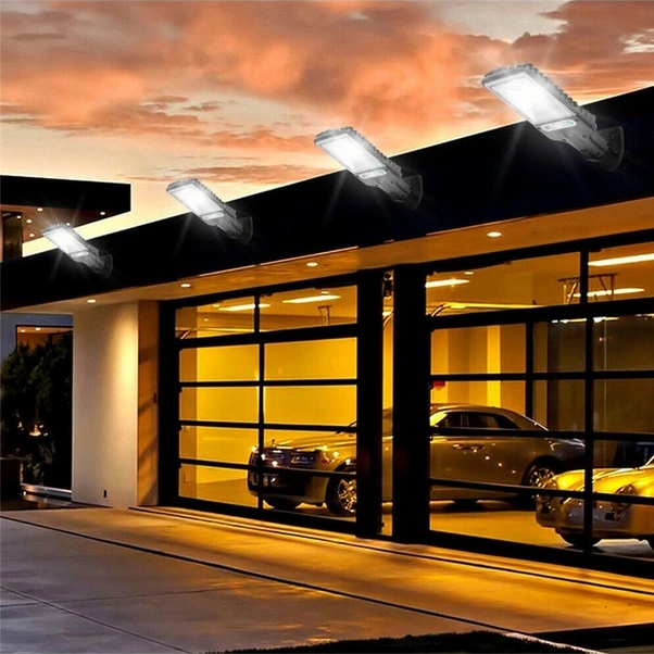 Tongxida 72 Smd 108 Cob Uzaktan Kumandalı Hareketli Güneş Enerjili Led Bahçe Duvar Lambası - Su Geçirmez