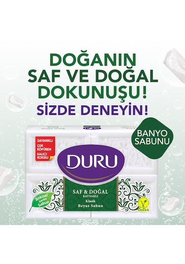 Duru Saf Doğal Klasik Kalıp Sabun 4 x 150 G