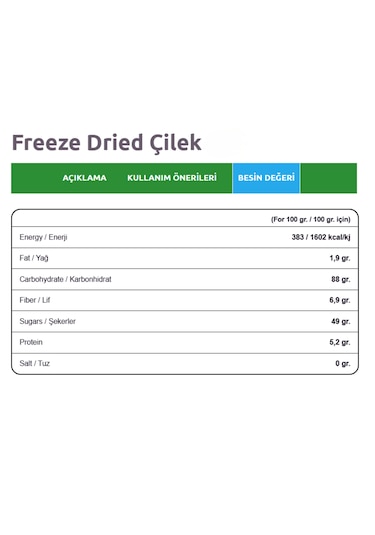 Freezeva Dondurularak Kurutulmuş Dilim Çilek 15 Gr Freeze Dried Çilek - Çilek Kuru Meyve Cipsi 15 G