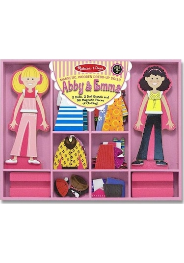 Melissa&Doug Ahşap Mıknatıslı Giydirme - Abby İle Emma
