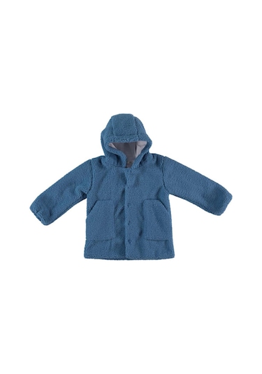 Monaroza Erkek Çocuk Peluş Mavi Çocuk Mont 22-646 Çok Renkli