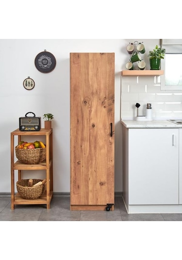 Just Home Tek Kapaklı Boy Kiler Dolabı - Atlantik Çam Atlantik Çam