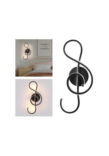 Suntek Magideal Pvc Duvar Lambası Başucu Aplik Siyah