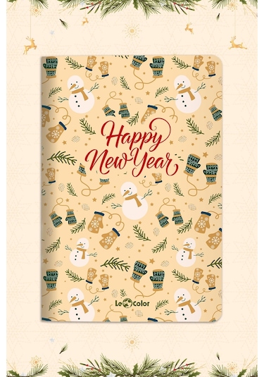 Le Color Happy New Year Temalı Defter Seti 4'lü 13 x 20 CM