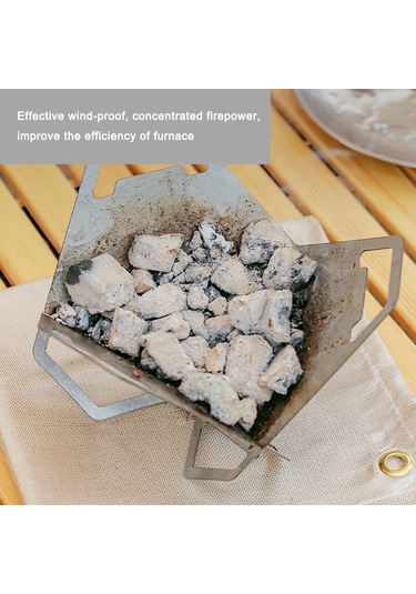 Yaozixa Dışarıda Kullanalım: Çelik Paslanmaz, Taşınabilir, Montaj Kolay Mini Barbekü Izgarası - Rüzgar Engeli Ve Çantasıyla Çok Renkli