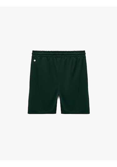 Koton Beli Bağcıklı Cepli Bermuda Spor Şort Yeşil 6sam40118nk