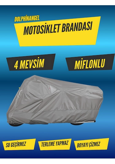 Dolphinangel Rmg Moto Gusto Venice Arka Çanta Uyumlu Bağlantı, Kilit Uyumlu 4 Mevsim Koruma Gri