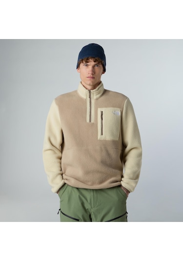 The North Face M Yumiori 1/4 Zip Erkek Polar-30499 Açık Kahverengi