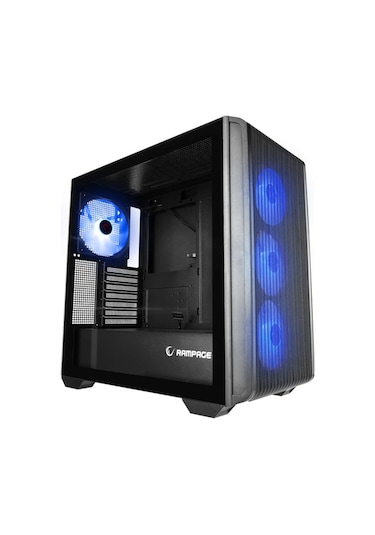 Rampage Craft Temperli Cam+mesh Siyah Argb Fan+type-c Atx Mid-t G