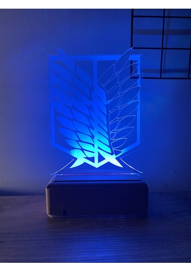 Attack On Titan Keşif Birliği 16 Renk Gece Lambası