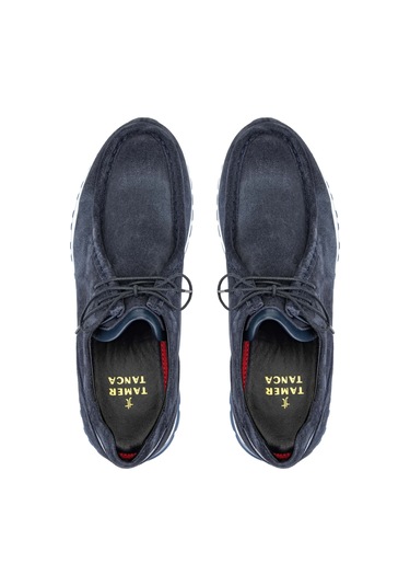 Tamer Tanca Erkek Hakiki Deri Lacivert Süet Casual Ayakkabı 537 3434 Erk Ayk Y24 Lacı Suet Lacivert