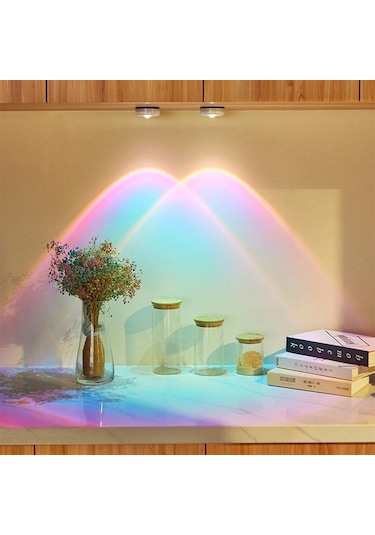 Led Kablosuz Günbatımı  Gece Işığı Projektör Deoration Ev Duvar  Odası Mutfak Vitrin  Için Led Işıkları Gökkuşağı Çok Renkli