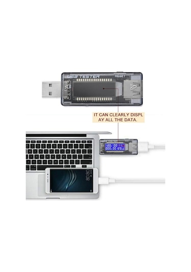 Usb Voltmetre. Ampermetre Voltaj Akım Gerilim Ölçer N11.40