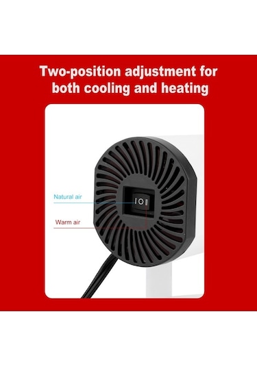 Trendooze Kış Katlanabilir Isıtıcı Isıtıcı Isıtıcı Elektrikli Dönebilen Çözücü Buz Araba Araba 360 24v/200w Pd