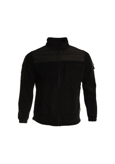 Karcamp 6 Cepli Softshell Robalı Mikro Polar Mont Ceket Siyah Karcamp341