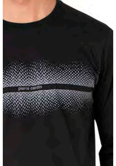 Pierre Cardin 6102 Erkek Uzun Kollu Bisiklet Yaka Pijama Takımı-siyah Siyah