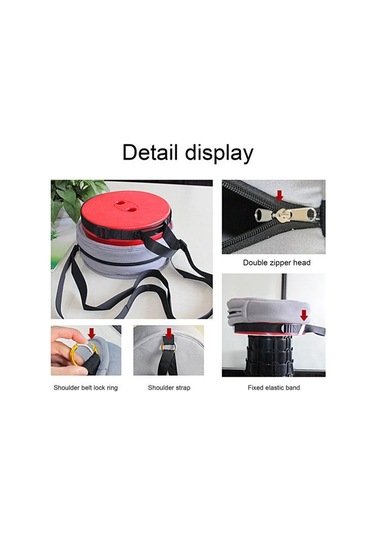 Siyah Aşınmaya Dayanıklı Tabure Omuz Çantası Geniş Uygulama Yürüyüş Turları Organizasyonu İçin Pratik Katlanabilir Kese Depolama Siyah