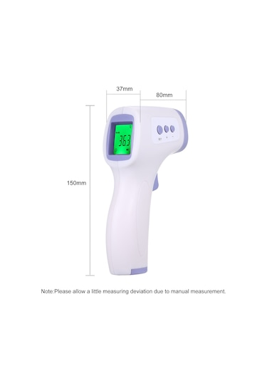 Qingmipy "mor Ir Alın Termometresi - Hassas Sıcaklık Ölçümü, 3 Renk Ekran, 0.2 Doğruluk"