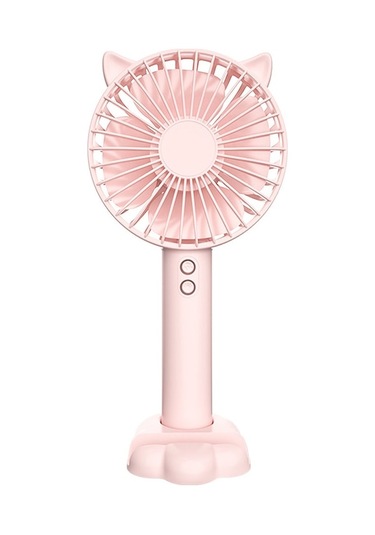 El Tutan Mini Ventilatör Pembe - 3 Hız Ayarı, Portatif, Düşük Gürültü Ve Yumuşak Işık Işığı Pembe Pembe