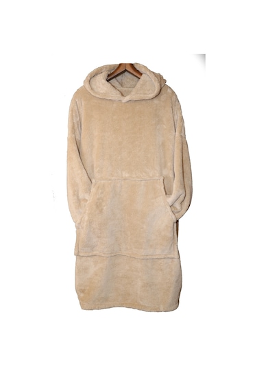 Rokeff Wellsoft Tek Kişilik Giyilebilir Battaniye Bej L/xl