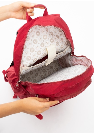 Ultra Hafif Çok Cepli Su Geçirmez Sırt Çantası Unisex Kırmızı Model: 571-1b - Krem