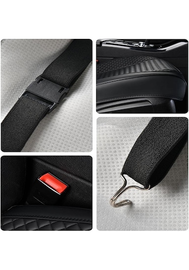 Gri Seametal Tam Sarılmış Araba Ön Koltuk Kılıfı Premium Pu Deri Araç Koltuk Minderi Nefes Alabilir Anti Scratch Sandalye Koruyucu Mat Type B