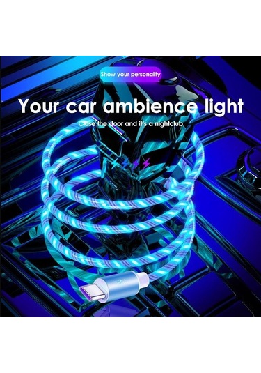 Kırmızı Keysıon 540 Döndür 5a Manyetik Kablo Hızlı Şarj Cep Telefonu Mıknatıs Tel Kordon Mikro C Tipi Usb-a Kablosu Kablo 54163293