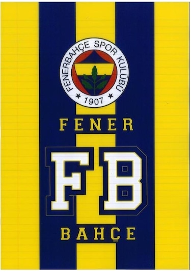 Fenerbahçe Lisanslı A4 Plastik Kapak 60 Yaprak Çizgili Defter