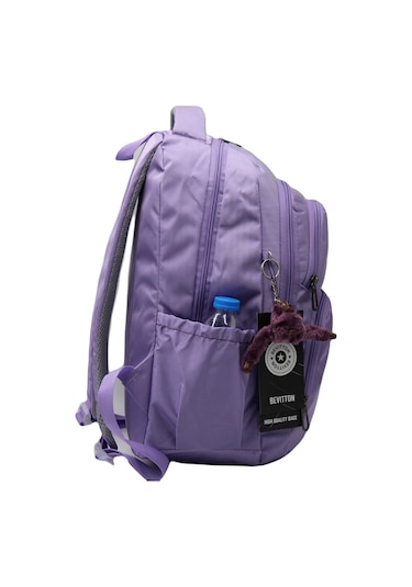 Özel Su İtici Kumaş Lila Unisex Okul Çantası 34600