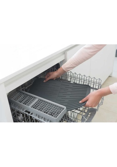 Brabantia Dark Grey Silikon Bulaşık Kurutma Matı Siyah