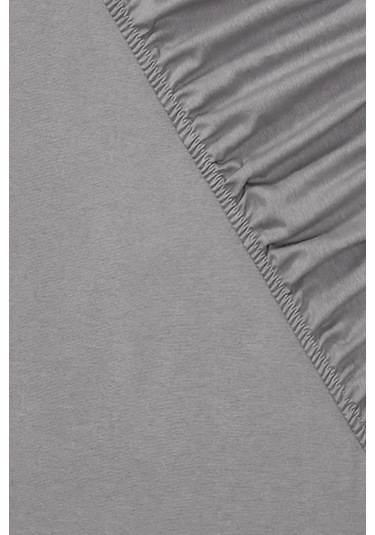 Şanlı Tek Kişilik Penye Lastikli Çarşaf Gri