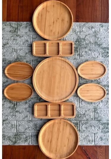 Atbyhome Bambum 9 Parça Kahvaltı Takımı Kahvaltılık Ahşap