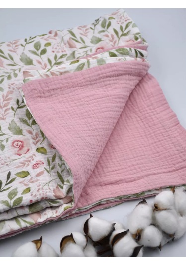 Fancy Fox Home Bebek Muslin Battaniyesi 244692862 Tozlu Pembe