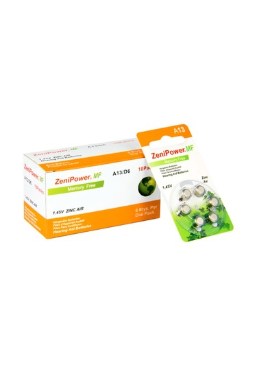 Zenipower MF A13 1.45 V İşitme Cihazı Pili 6 x 10'lu
