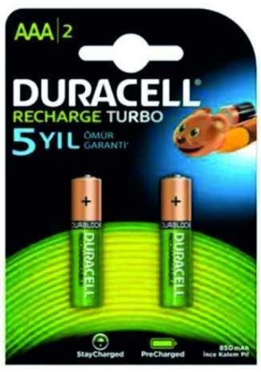Duracell Şarjlı 900Mah İnce Kalem Pil Hr03 2Li