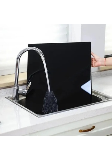 Xuweiwei Siyah 1 Adet Kaymaz Akrilik Kesme Tahtası, Meyve Doğrama Tahtası Siyah